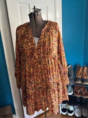 House of Harlow 1960 Boho Tiered Mini Dress, a vintage-inspired piece size S
